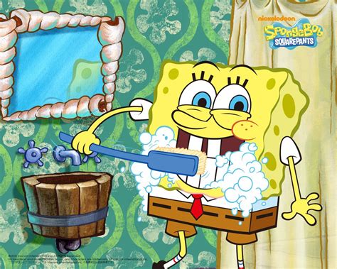 Spongebob Squarepants Wallpaper: Brushing Teeth | Spongebob, Dentist ...