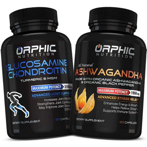 Buy Ashwagandha s & Glucosamine Chondroitin - Support Supplement for ...