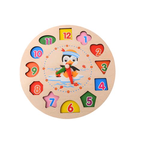 Fun Wooden Learning Clock - Teach Kids Time & Shapes! – Kids Bestie