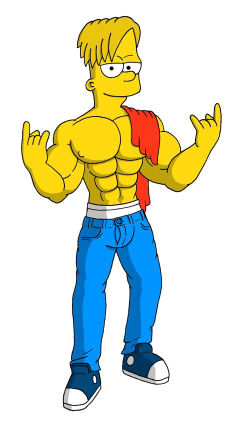 Buff Bart | Bart simpson art, Simpsons drawings, Simpsons art