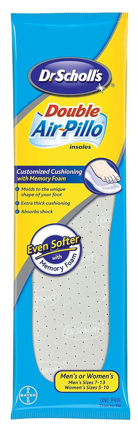 Dr. Scholl's Double Air Pillo +1 pair Insole Unisex (Pack of 6 ...