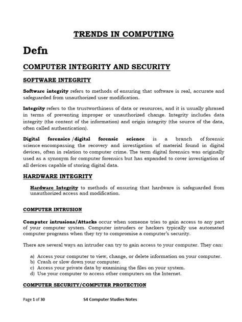 Image result for Computer Studies PDF Notes