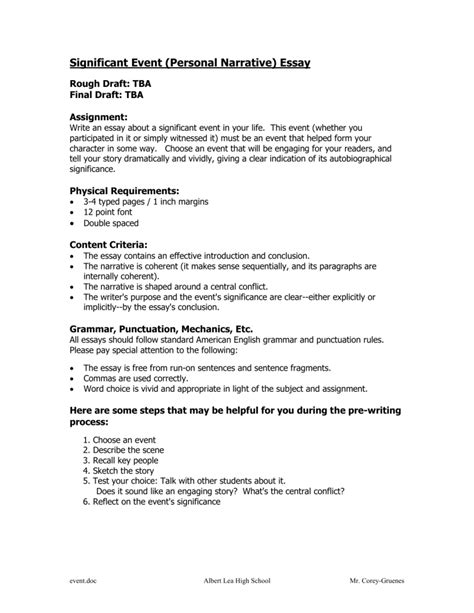 Image result for Event Essay Example