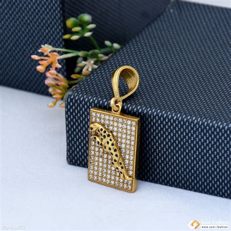Jaguar Logo Gold Plated Pendant With Diamonds - Style A472 – Soni Fashion