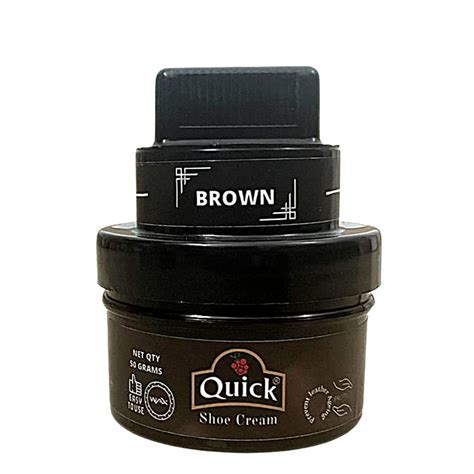 Buy Quick Cream Shoe Polish Color - Dark Brown (Pack 50 Grams ...