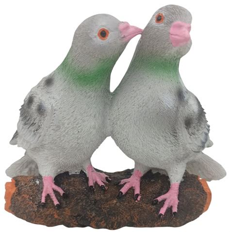 Figurka Ogrodowa Gołębie Na Pniu Rzeźba Do Ogrodu Taras Balkon 14,5 X ...