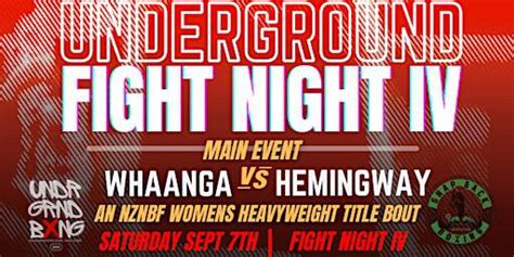 Underground Fight Night IV | Auckland Boxing Association: Tickets ...