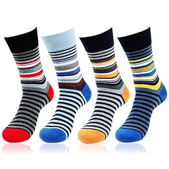Buy Bonjour Men'S Striped Design Cotton Ankle Length Socks (Pack Of 4 ...