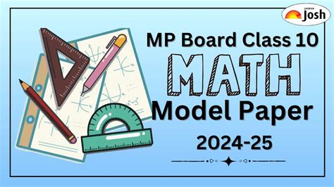 MP Board 10th Maths Model Paper 2024: Download Class 10 Maths Sample ...