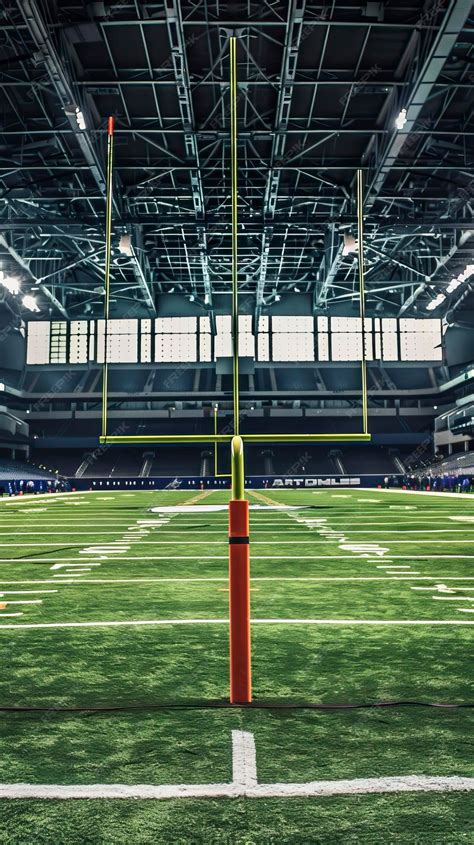Free Image of Field Goal Posts in a large indoor football stadium ...