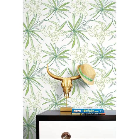 Buy Green Spider Plants Botanical Peel and Stick Wallpaper 30.75 sq. ft ...