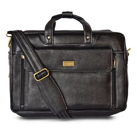 Leather Laptop Bag 36823 (Black) – SREELEATHERS
