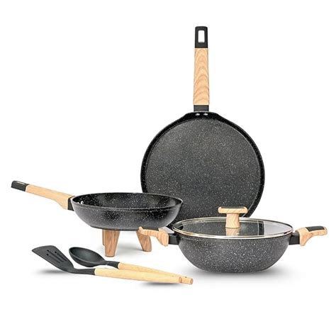 Kreme Ceracook Granite Ceramic Cookware Set of 3pcs| Forged Aluminium ...