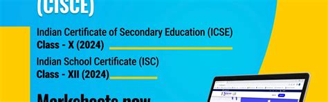 CISCE ने 2024 के लिए ICSE Class X और ISC Class XII परीक्षा परिणाम ...