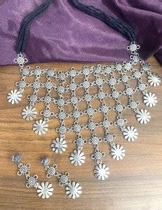 Misterra Brass Silver Jewellery Set Price in India - Buy Misterra Brass ...