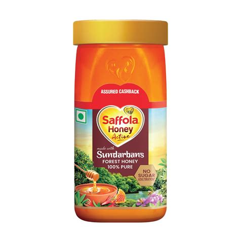 Saffola Honey Active, Made with Sundarban Forest Honey, 100% Pure Honey ...