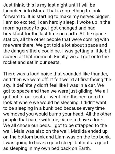 An essay on my imaginary trip to mars - Brainly.in