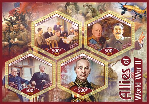 Stamps. Famous people. World War II 2019 1+1 sheets perforated | Africa ...