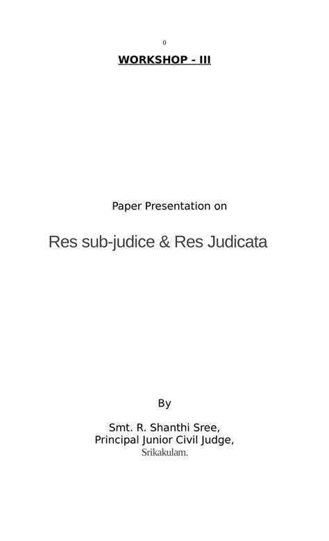3rdworkshoppdmcourt - Useful for cpc - WORKSHOP - III Paper ...