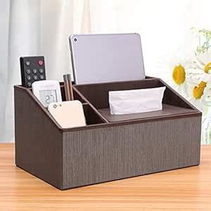 ACHICOO Multi Functional Leather Tissue Box Napkin Holder Tabletop ...