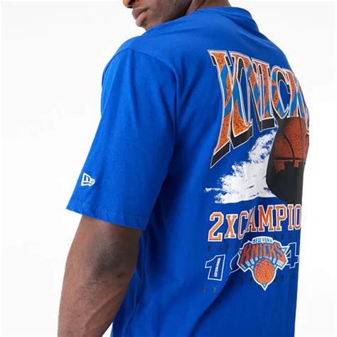New Era - New York Knicks NBA Championship Oversized T-Shirt 'Blue' - NBA