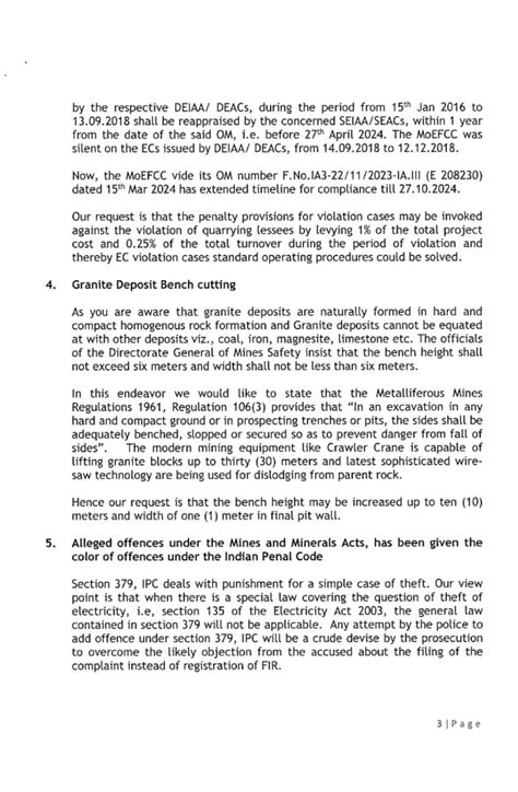 Representations and letters written to various Ministers & Government ...