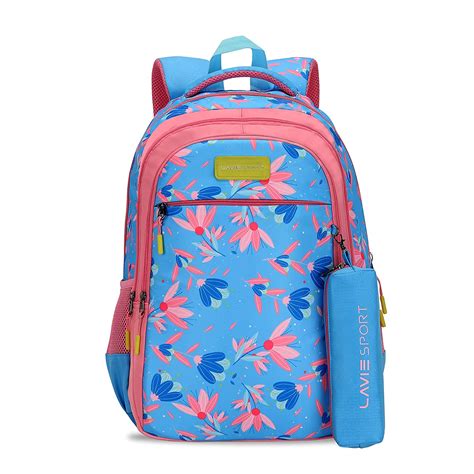 Buy Lavie Sport Tulip 27L Polyester 19" School Backpack (Blue) at Amazon.in