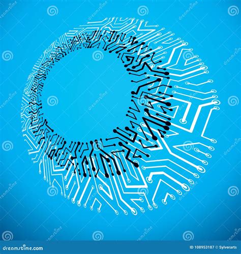 Diseño De La CPU De La Tecnología Del Vector Con Esquema Circular Del ...