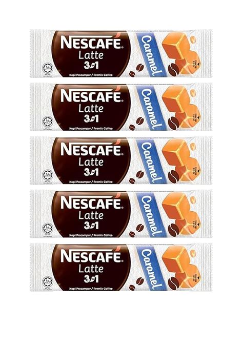 Nescafe Latte Caramel 3 In 1 Sachets Pack Of 5 - Powder, Sachet, 125 Gm ...