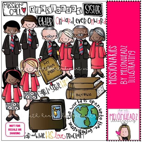 LDS Missionaries Clip Art COLORED - Etsy