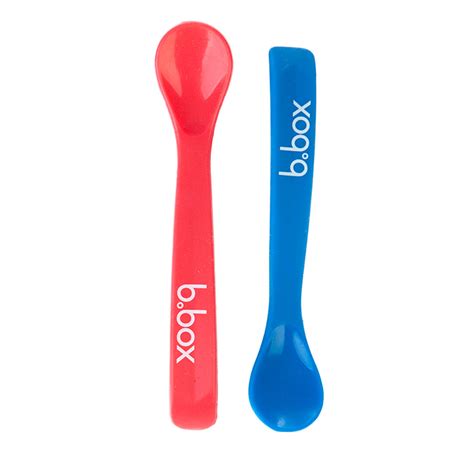 Soft Bite Spoon: Set Pack of 2 - Red Blue | b.box – Krazy Caterpillar