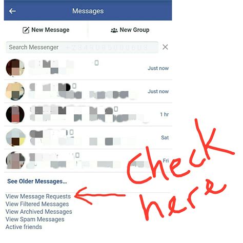 Image result for View Message Requests