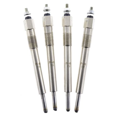 4 Pcs Engine Glow Plugs for Hitachi IHI Excavator Loader Isuzu Engine ...