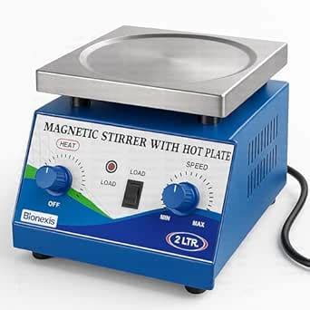 Bionexis® Magnetic Stirrer with Hot Plate | 100–1500 RPM Speed | 2L ...