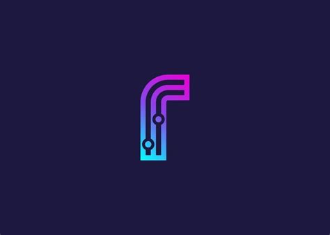 Letter r technology vector monogram logo design template letter r ...