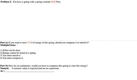 Image result for Spring Constant Problem