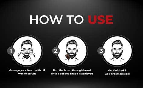 Beardo 100% Boar Bristle Beard Brush | Wooden Beard Grooming Brush for ...
