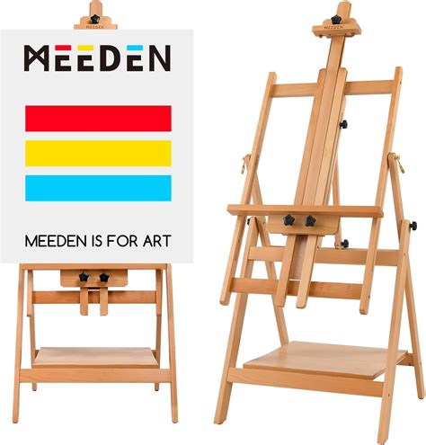 MEEDEN Artist Multi-Function Studio Easel, Beech Wood H-Frame Easel ...