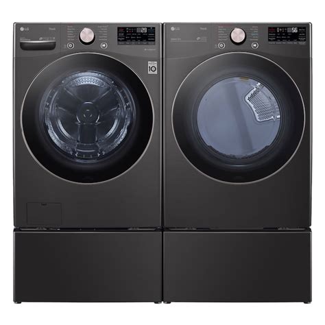 Shop LG TurboWash 360 Black Steel Washer & Electric Dryer Set at Lowes.com