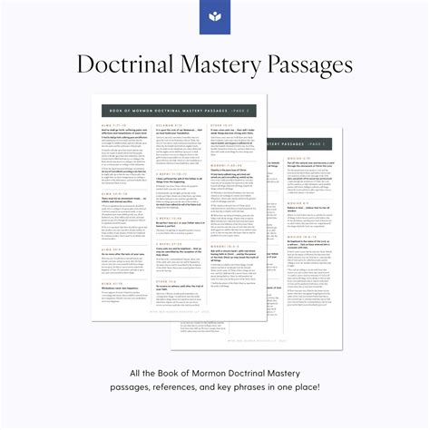 Book of Mormon Doctrinal Mastery - All-In-One-Page - The Red Headed Hostess