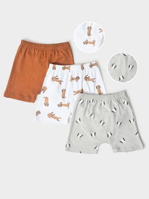 Buy Mi Arcus Printed Comfortable Baby Shorts (Pack of 3) Online