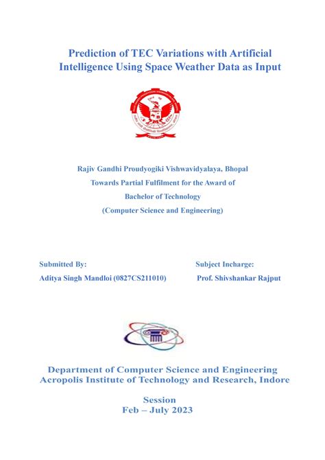 Sih problem - Rajiv Gandhi Proudyogiki Vishwavidyalaya, Bhopal Towards ...