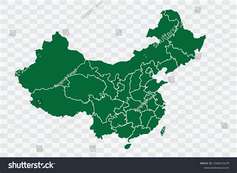 China Map Green Color On White Stock Vector (Royalty Free) 2184215279 | Shutterstock