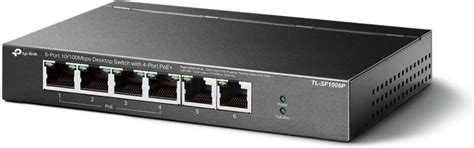 TP-Link TL-SF1006P 6-Port 10/100Mbps Desktop Network Switch with 4-Port ...