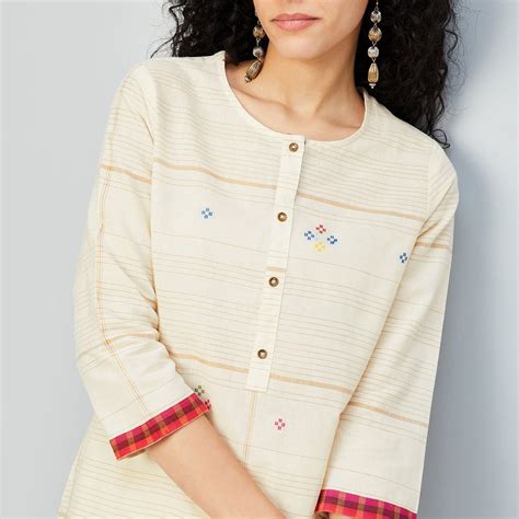 Buy Women Striped Straight Kurta Online at just Rs. 599.0 ...