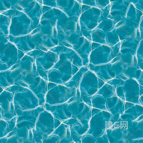 无缝蓝色游泳池水波纹水面水池纹理3d贴图下载[ID:102454114]_建E室内设计网