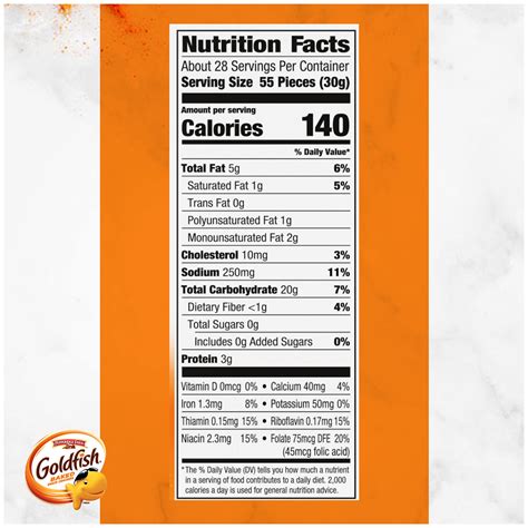 Goldfish Crackers Nutrition