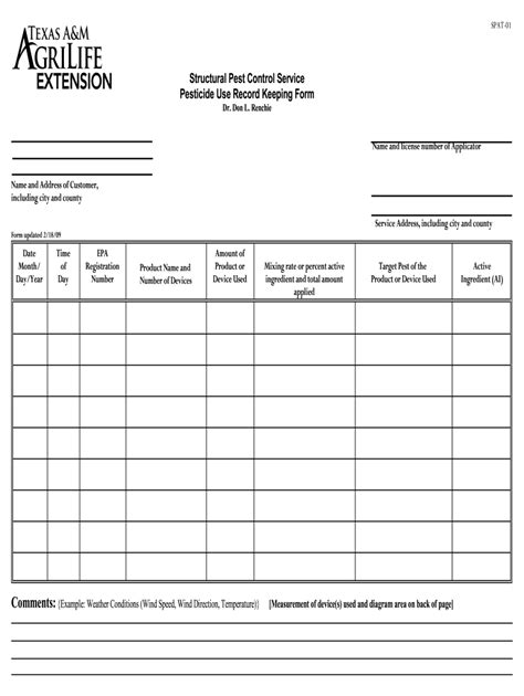 TX AM Agrilife Extension SPAT-01 Form - Fill Online, Printable ...