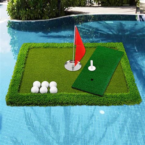 Buy Floating Golf Putting Green for Pool Chipping Mat Floating Balls ...