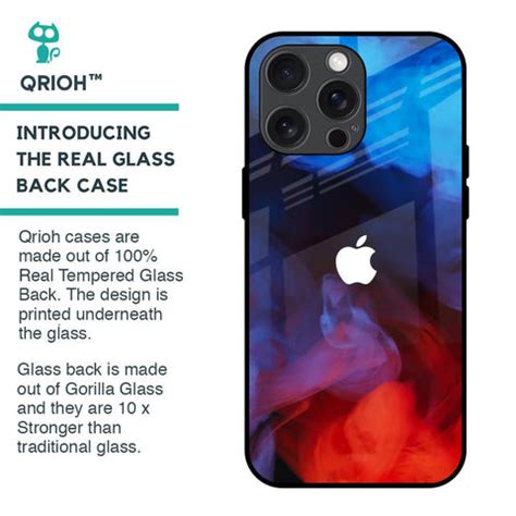 Dim Smoke iPhone 15 Pro Max Glass Back Cover - Flat 35% Off On iPhone ...